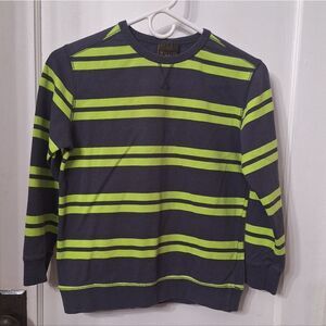 🚗SALE! 5/$50 Boys size medium (10-12) Gray Striped Sweatshirt